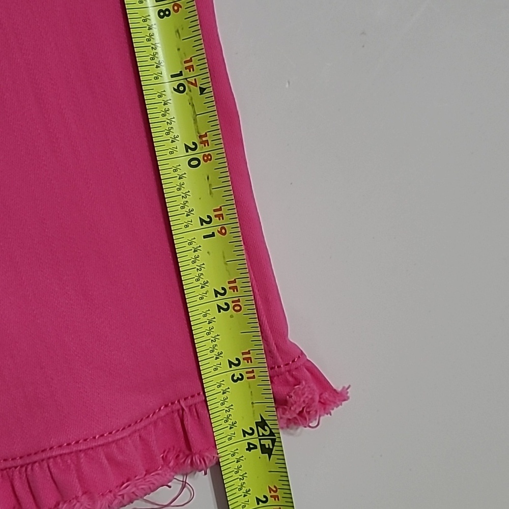 Crown & Ivy Hot Pink High-Rise Skinny Crop Pants with Ruffled Ankle Detail - 16 - Picture 8 of 9